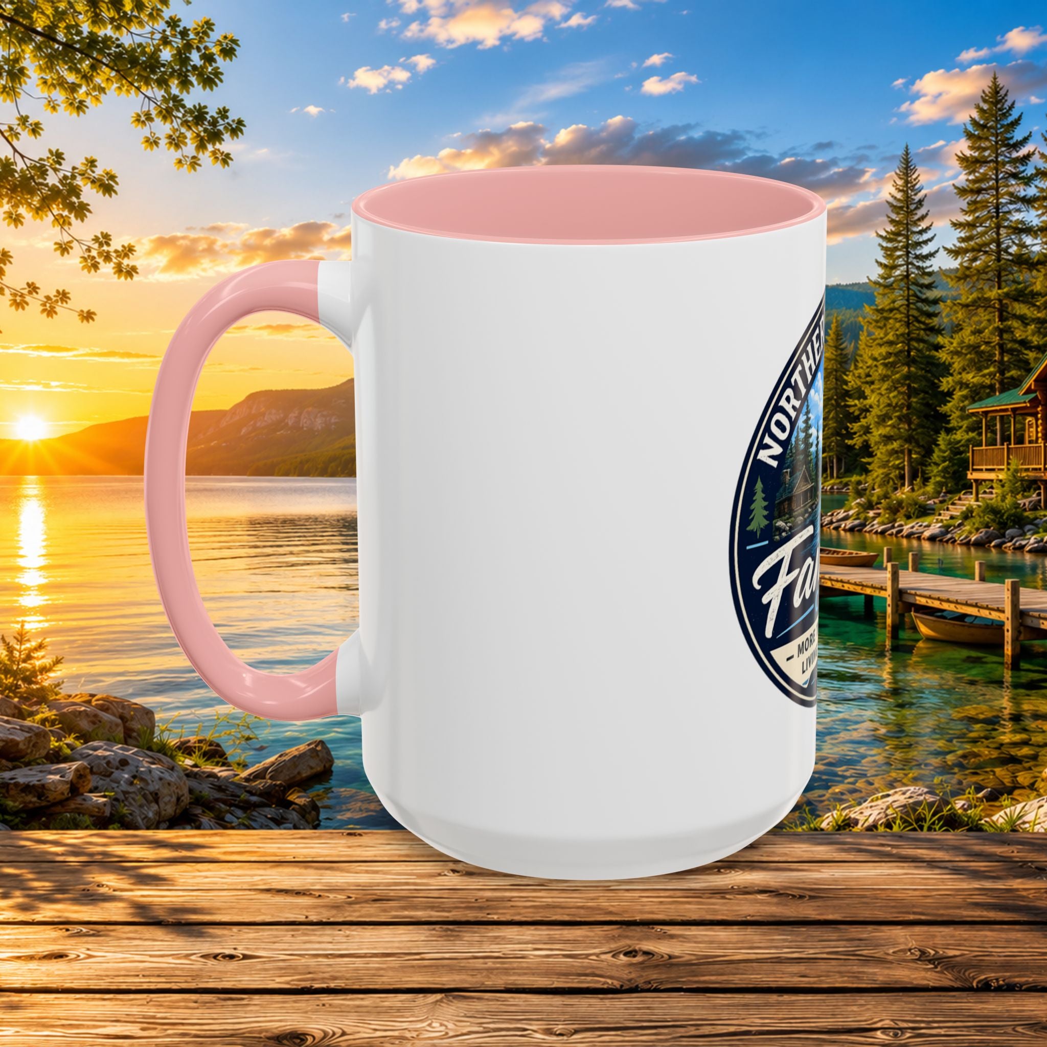 Northern Michigan Fanatics Club Coffee Mug – Scenic Lake Cabin Design (11/15oz)