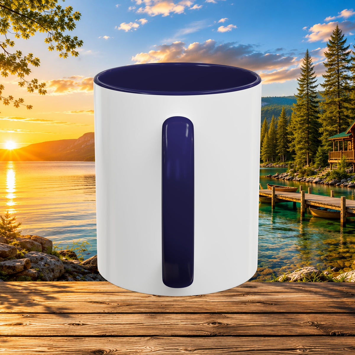 Northern Michigan Fanatics Club Coffee Mug – Scenic Lake Cabin Design (11/15oz)