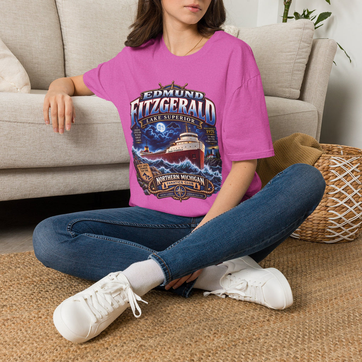 Edmund Fitzgerald Lake Superior T-Shirt — Northern Michigan Shipwreck Tribute