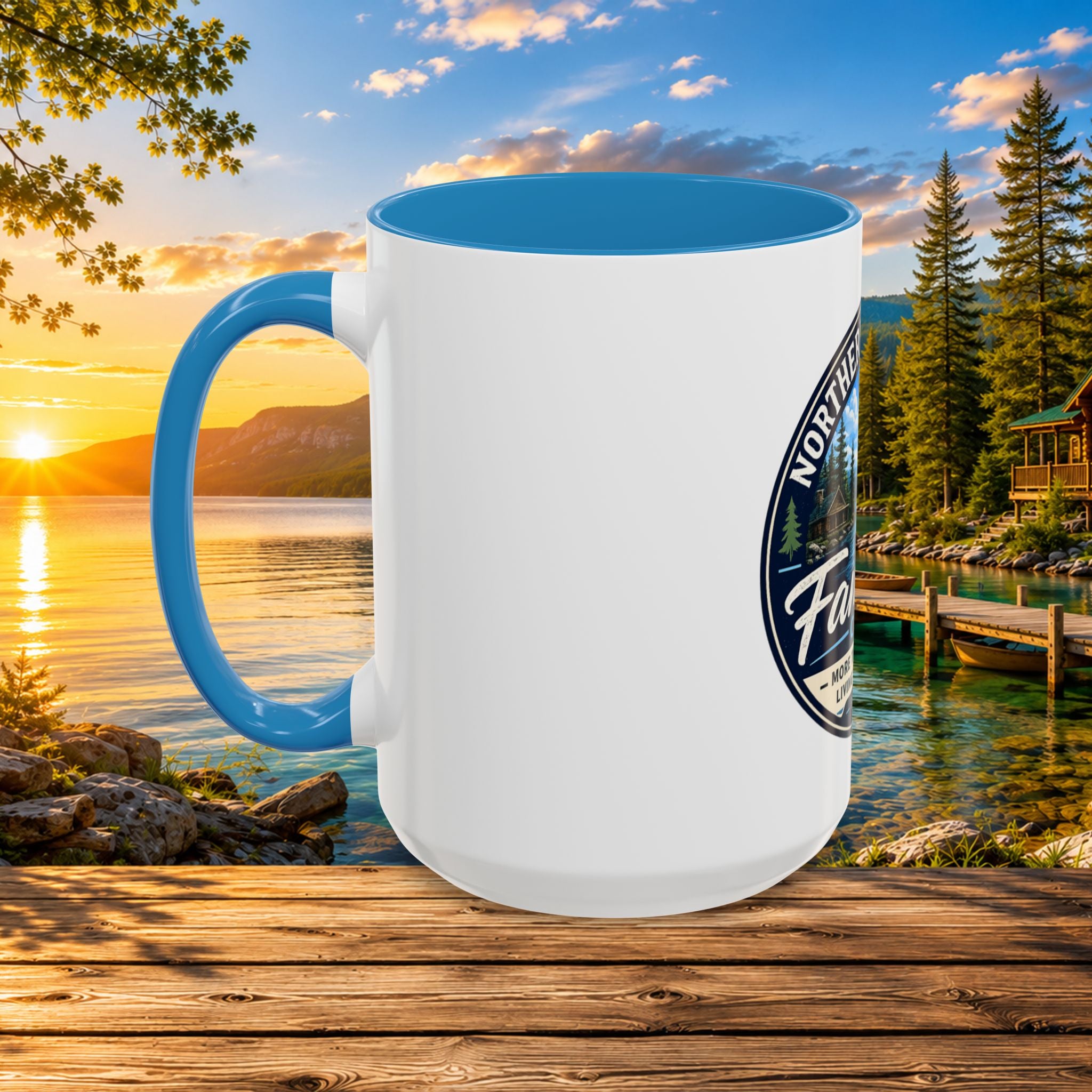 Northern Michigan Fanatics Club Coffee Mug – Scenic Lake Cabin Design (11/15oz)