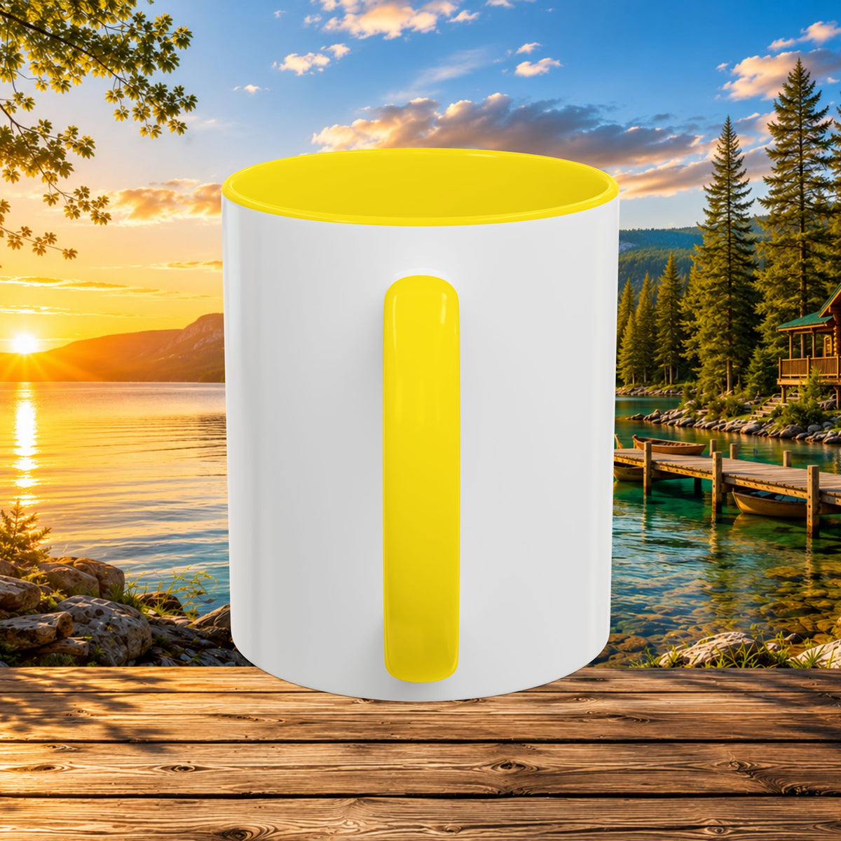 Northern Michigan Fanatics Club Coffee Mug – Scenic Lake Cabin Design (11/15oz)