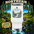 Northern Michigan Travel Mug — Laughing Whitefish Falls Stainless Steel 14oz