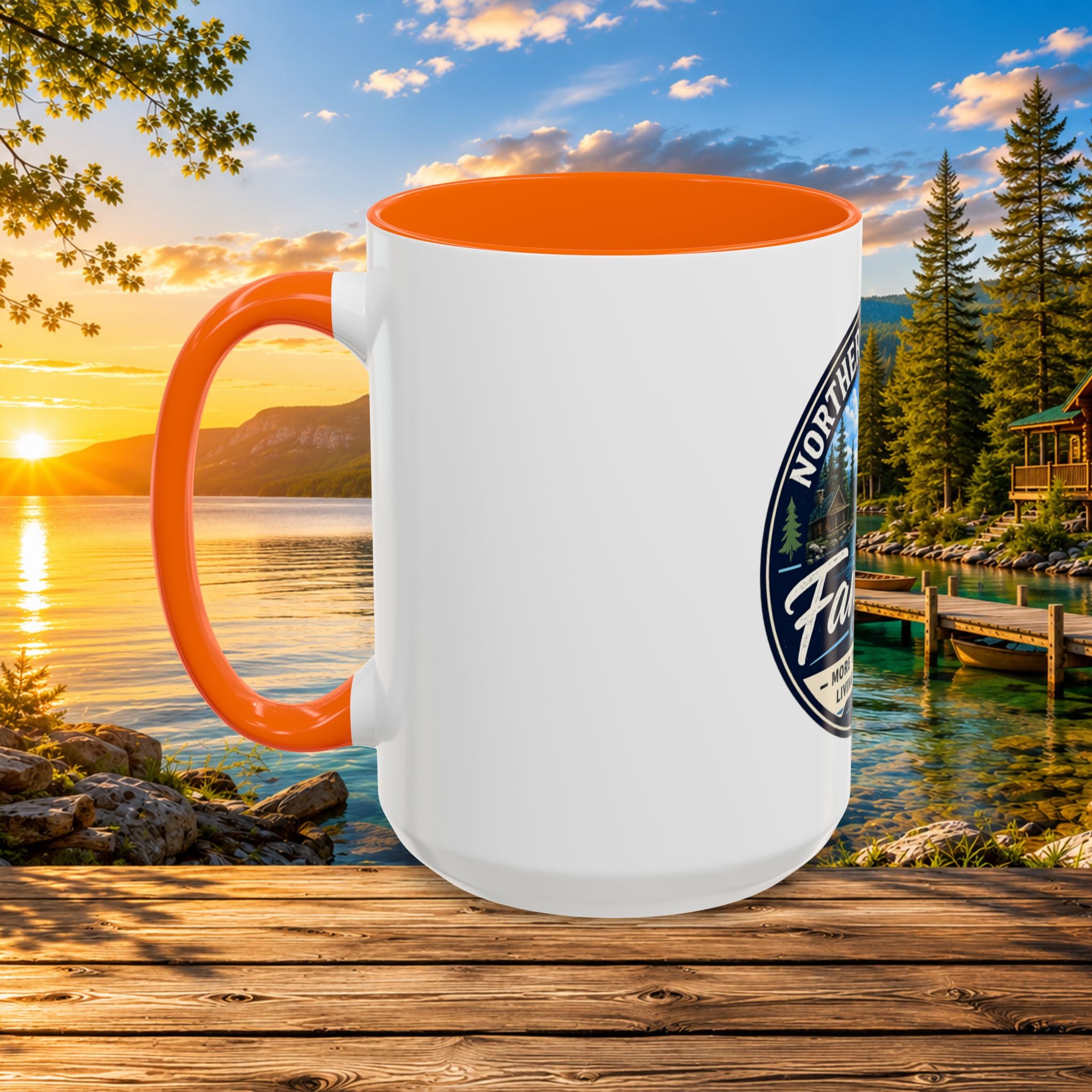 Northern Michigan Fanatics Club Coffee Mug – Scenic Lake Cabin Design (11/15oz)