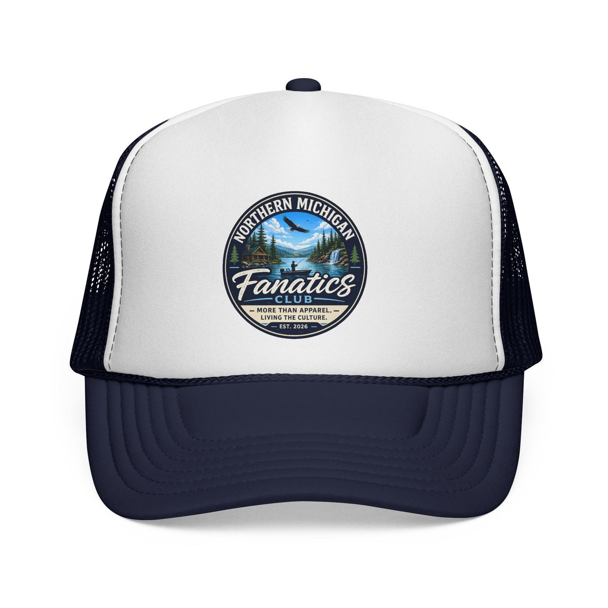 Northern Michigan Fanatics Trucker Cap — Vintage Lakeside Patch Hat