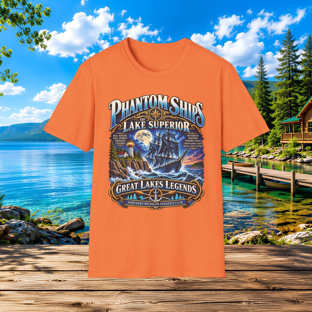 Phantom Ships Lake Superior T-Shirt — Great Lakes Legends Nautical Tee