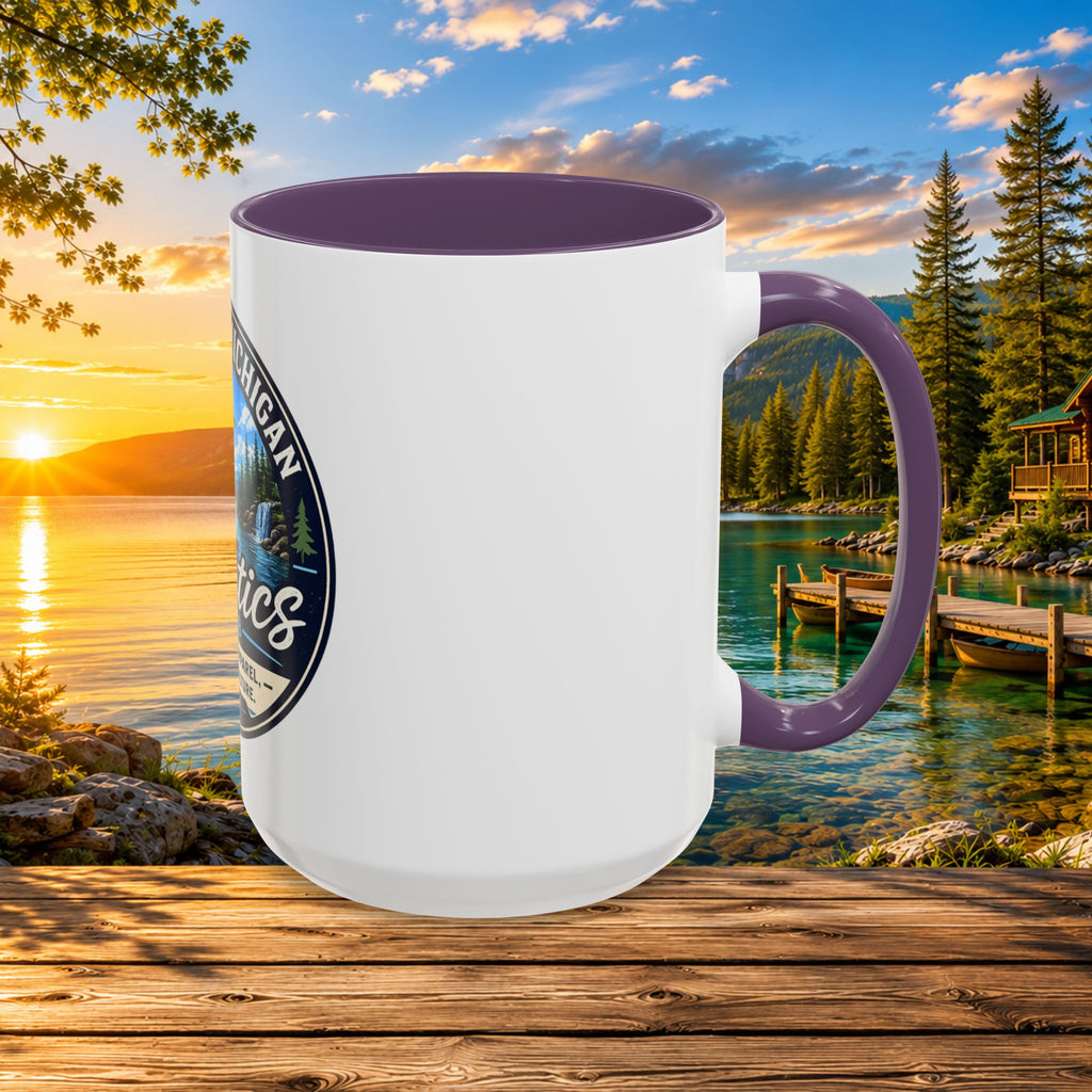 Northern Michigan Fanatics Club Coffee Mug – Scenic Lake Cabin Design (11/15oz)