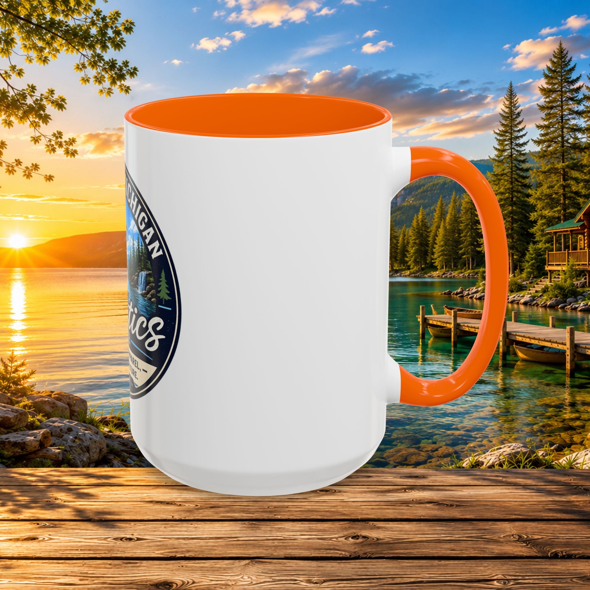 Northern Michigan Fanatics Club Coffee Mug – Scenic Lake Cabin Design (11/15oz)