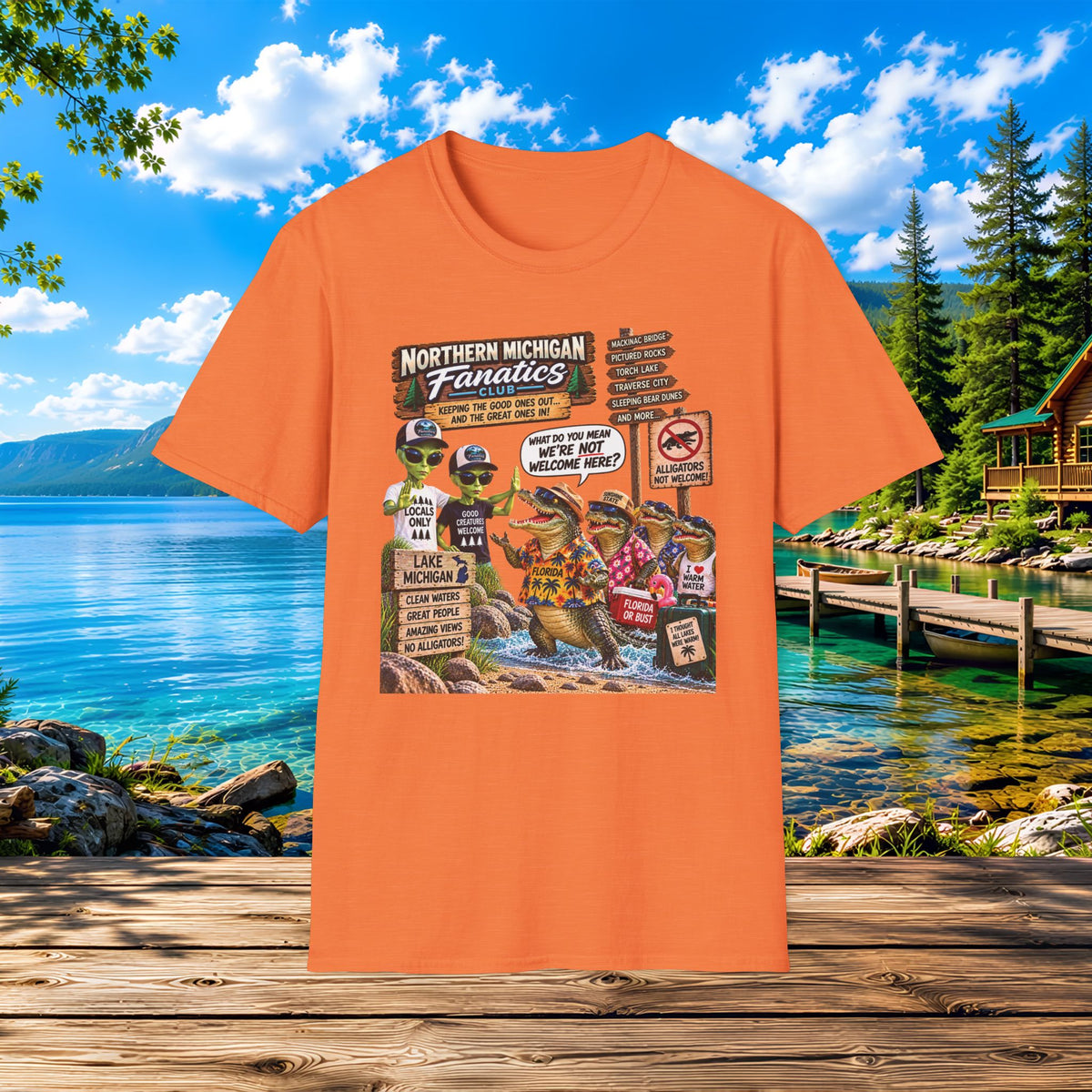 Northern Michigan Aliens & Gators Lake Life T-Shirt