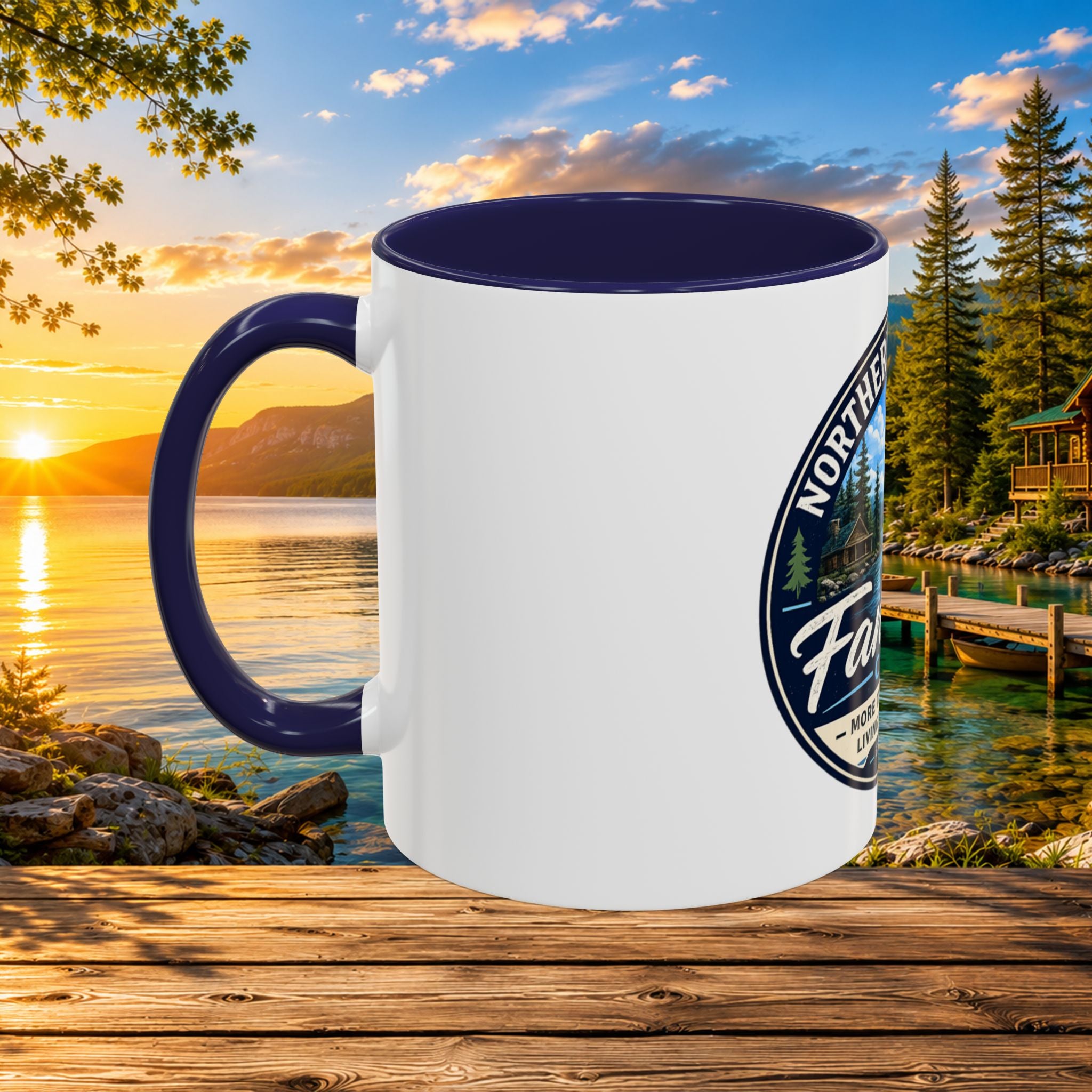 Northern Michigan Fanatics Club Coffee Mug – Scenic Lake Cabin Design (11/15oz)