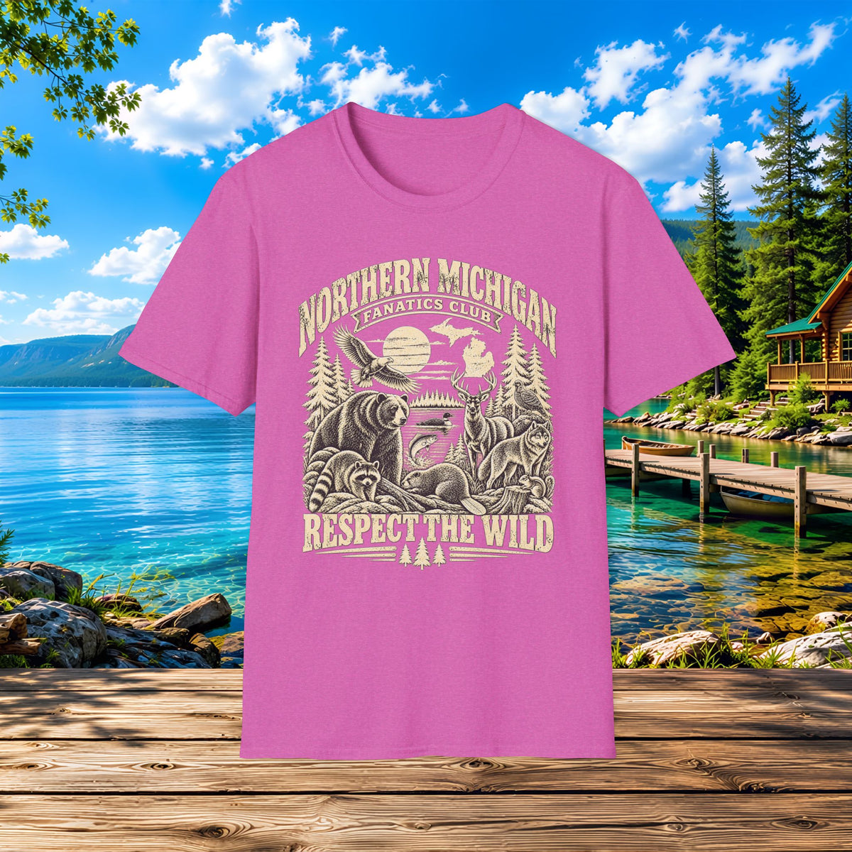 Northern Michigan Wildlife T-Shirt — 'Respect the Wild' Outdoors Tee
