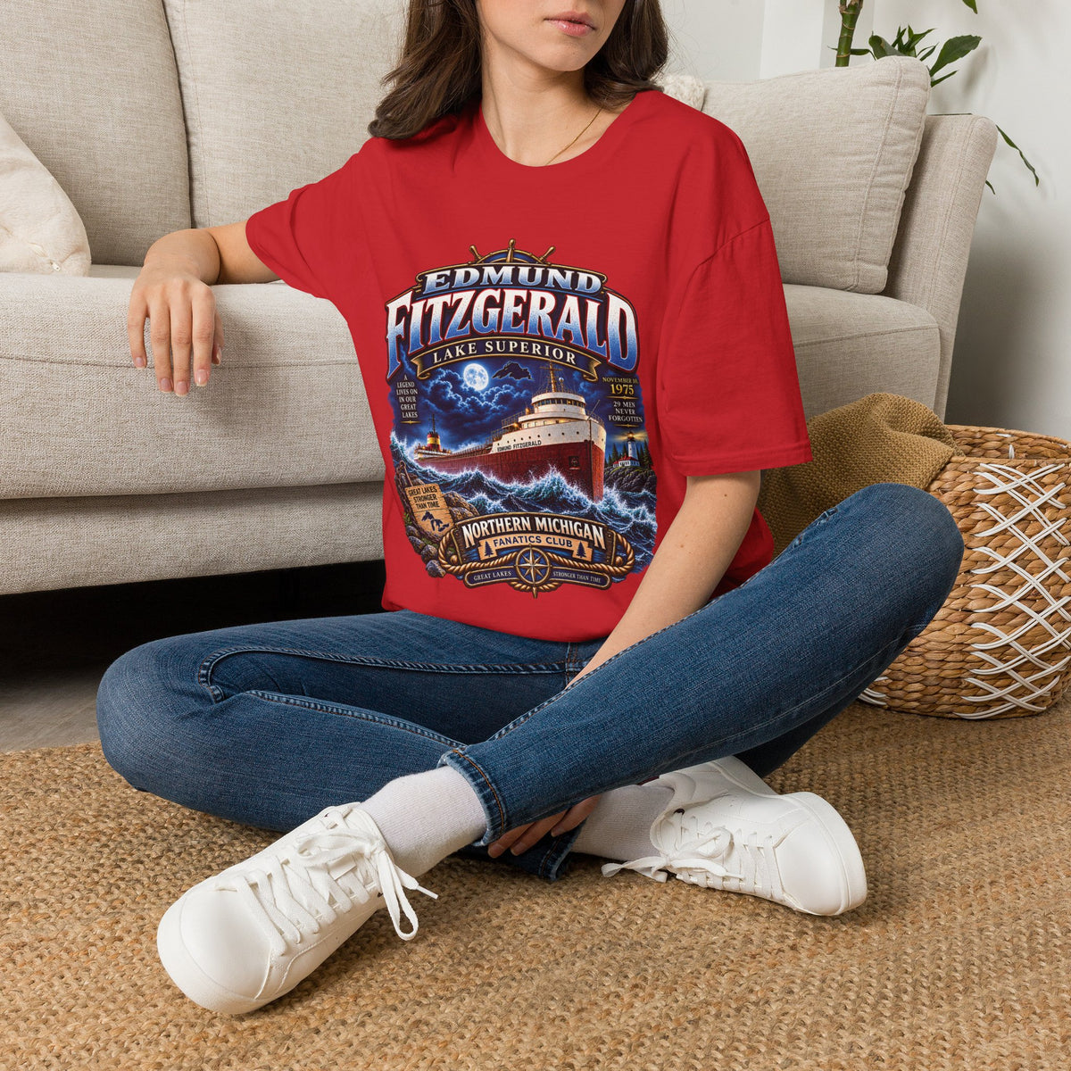 Edmund Fitzgerald Lake Superior T-Shirt — Northern Michigan Shipwreck Tribute