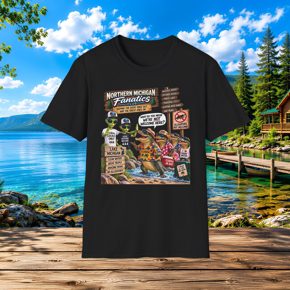 Northern Michigan Aliens & Gators Lake Life T-Shirt